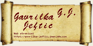 Gavrilka Jeftić vizit kartica